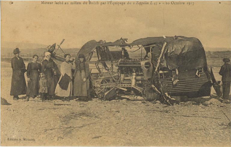 Moteur lâché au milieu du Buëch par l'équipage du Zeppelin L-45 - 20 octobre 1917