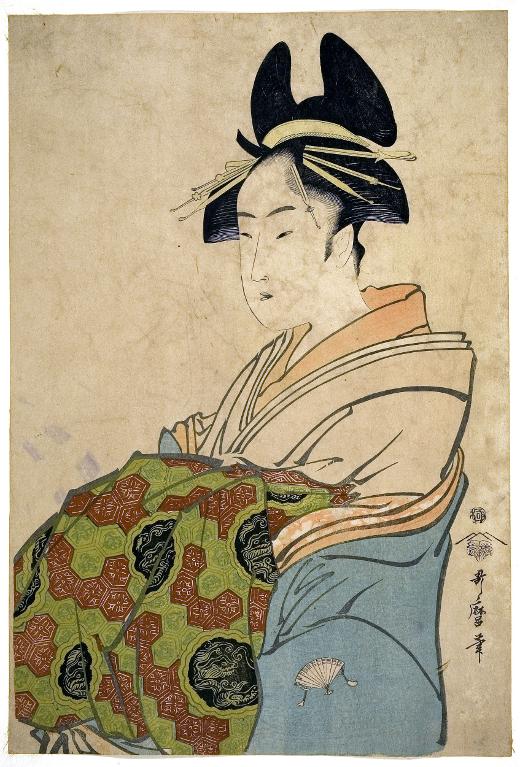 Courtisane Miyahito de la maison verte Ôgiya