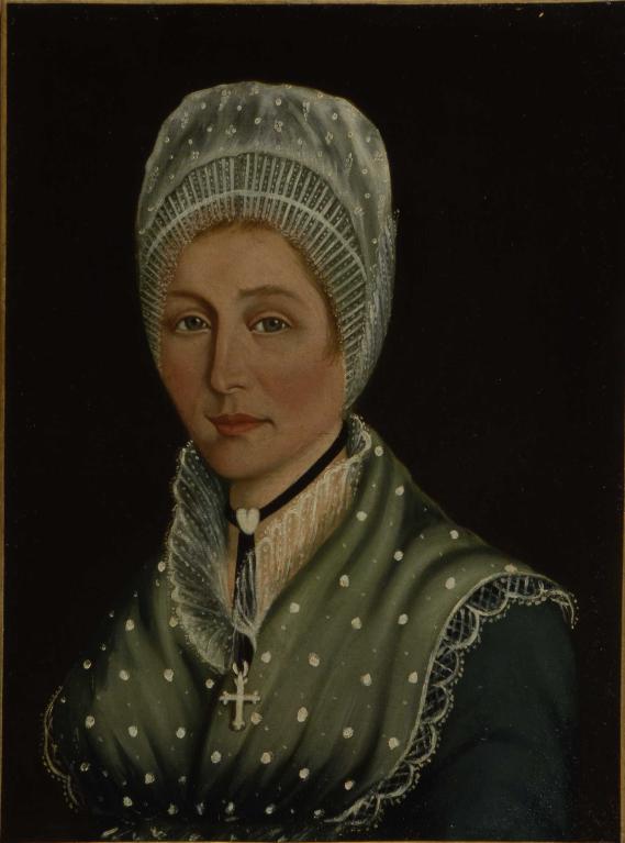 Portrait de madame PEYROT née Laurançon en costume de la vallée de Névache
