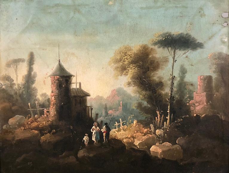 Paysage avec personnages