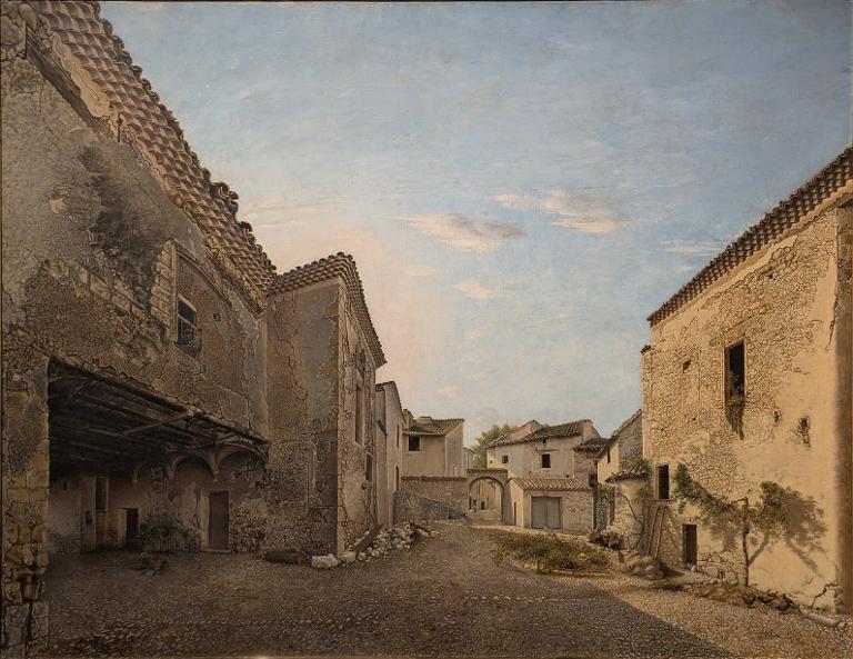 Ancienne cour du château de Ribiers