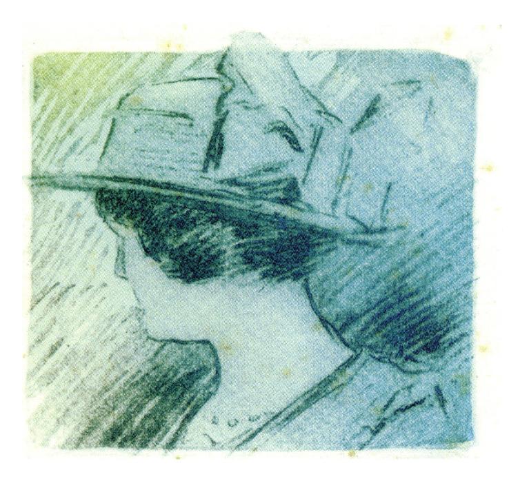 Femme avec chapeau au grand noeud