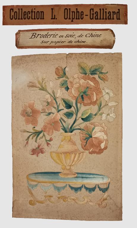 Broderie en soie de Chine