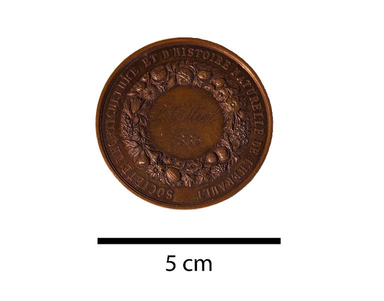Médaille de la Société d'horticulture et d'histoire naturelle de l'Hérault. P.J. Itier 1883