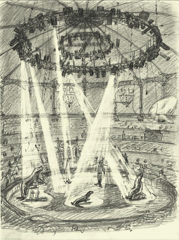 Numéro d'otaries au Cirque d'Hiver, Paris