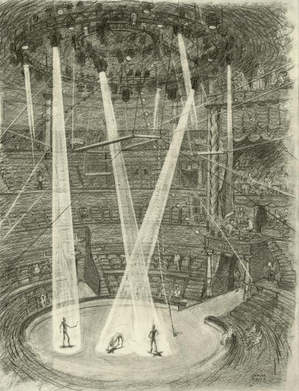 Trois acrobates au sol, Cirque d'Hiver, Paris