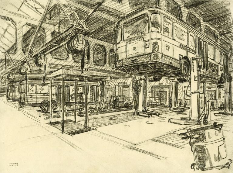Atelier de maintenance des bus RATP de la rue Le Brun, Paris