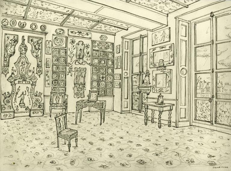 Salon de la maison Victor Hugo, place des Vosges, Paris