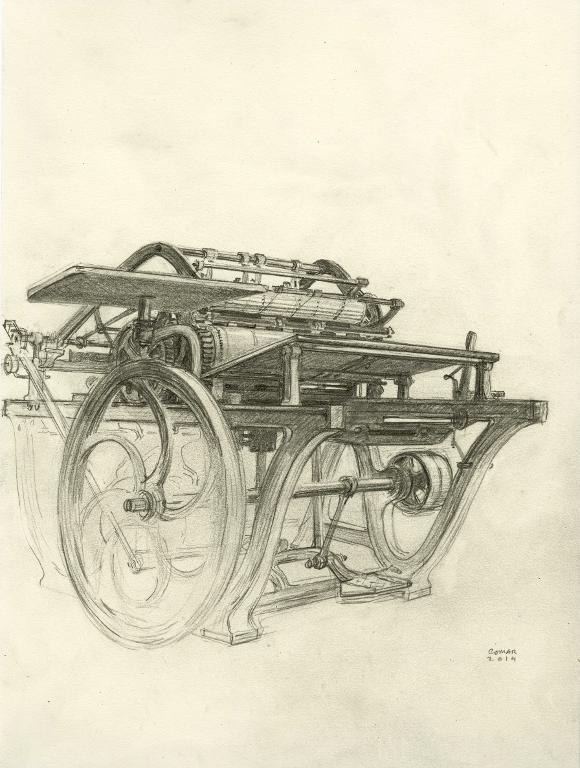 Presse typographique à pédale, dite « L’Active »