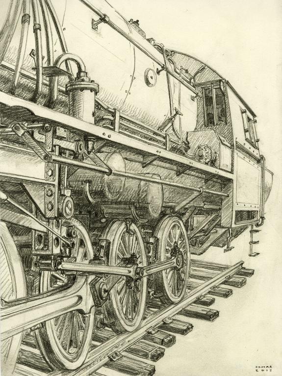 Locomotive TY2 vue par le flanc gauche