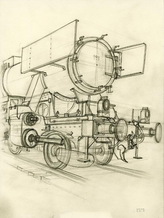 Partie antérieure d'une locomotive TY2
