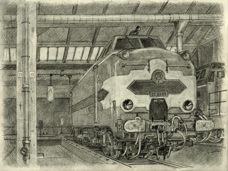 Locomotive diesel-électrique CC65001, année 1956