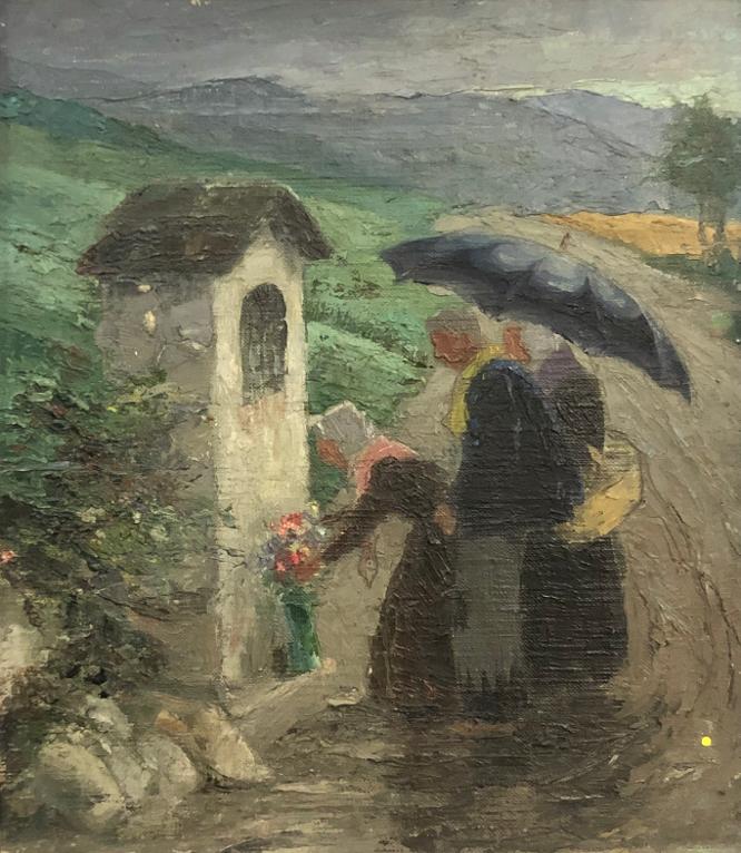 L'oratoire sous la pluie